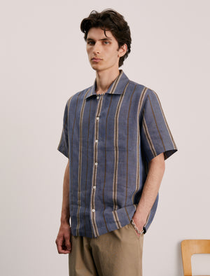 ANOTHER Shirt 2.0, Blue Brown Stripe
