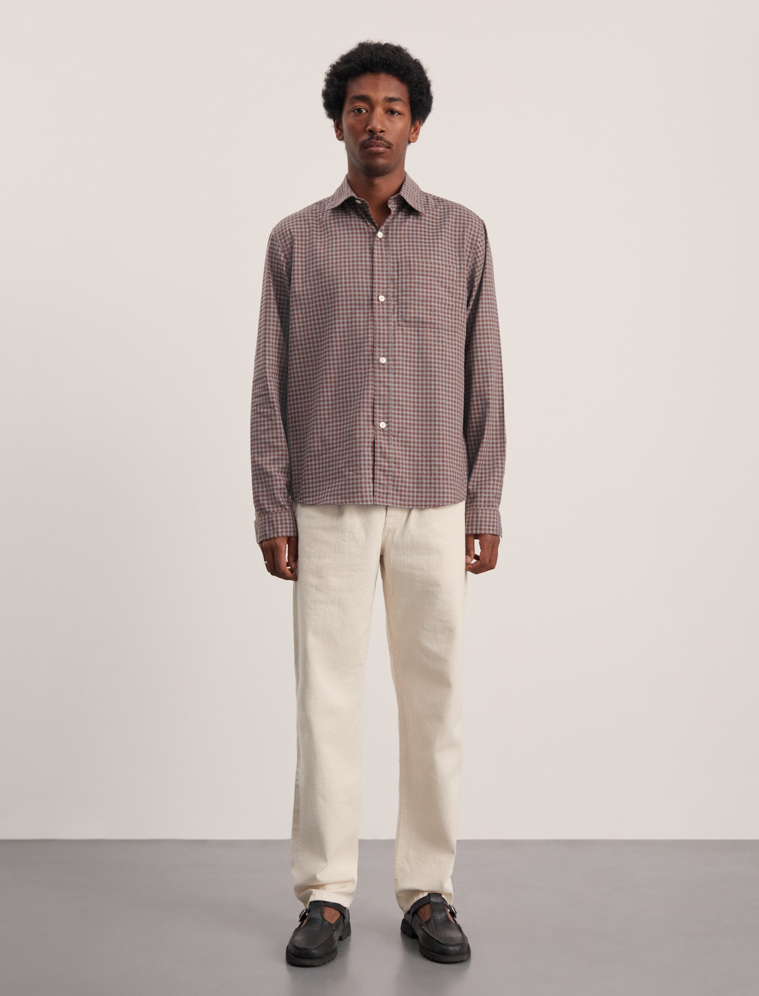 その他 TEN CHECK SHIRT XL BROWN ANOTHER Shirt 4.0, Chestnut Brown Check - ANOTHER ASPECT
