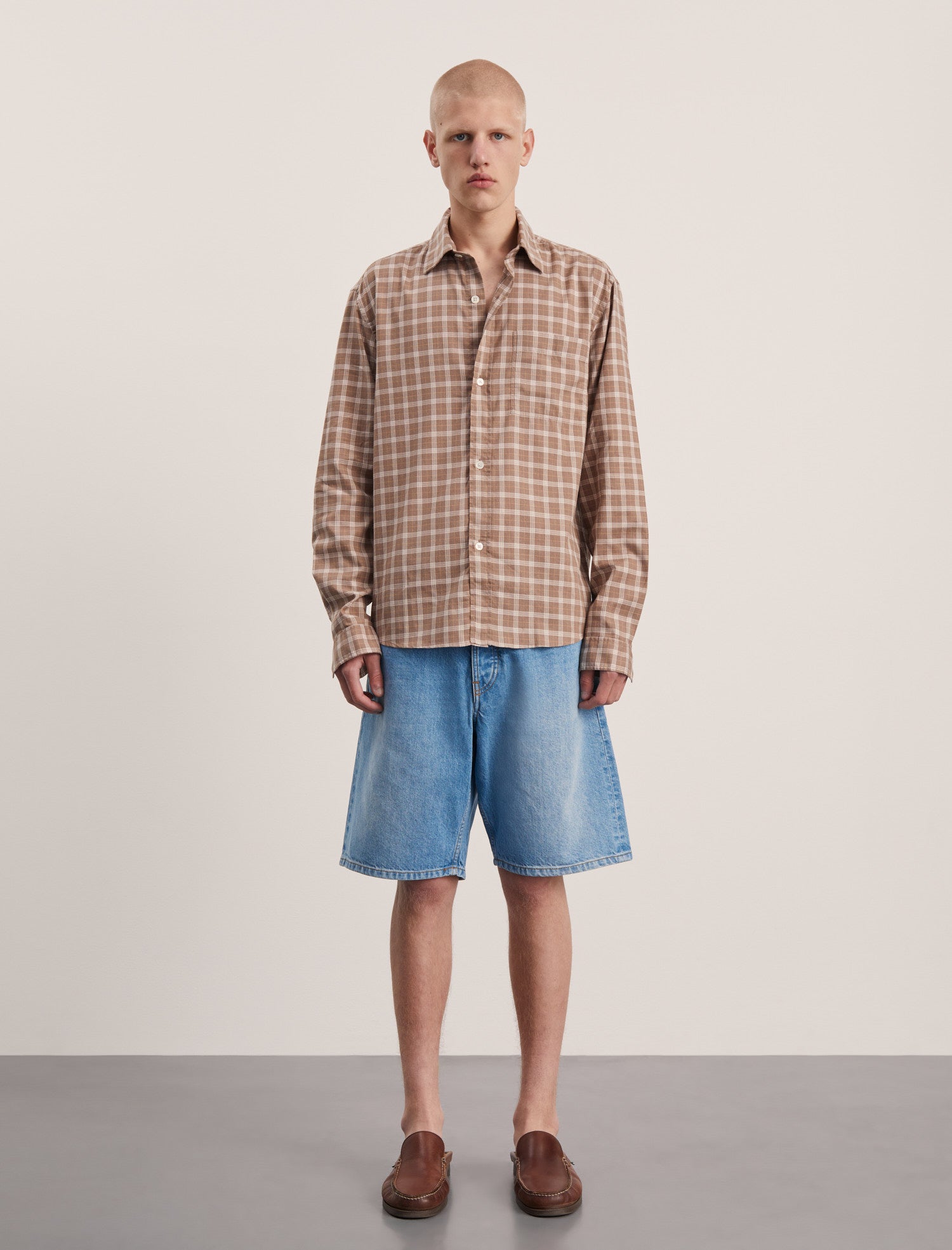 ANOTHER Shirt 4.0, Light Brown Check - ANOTHER ASPECT