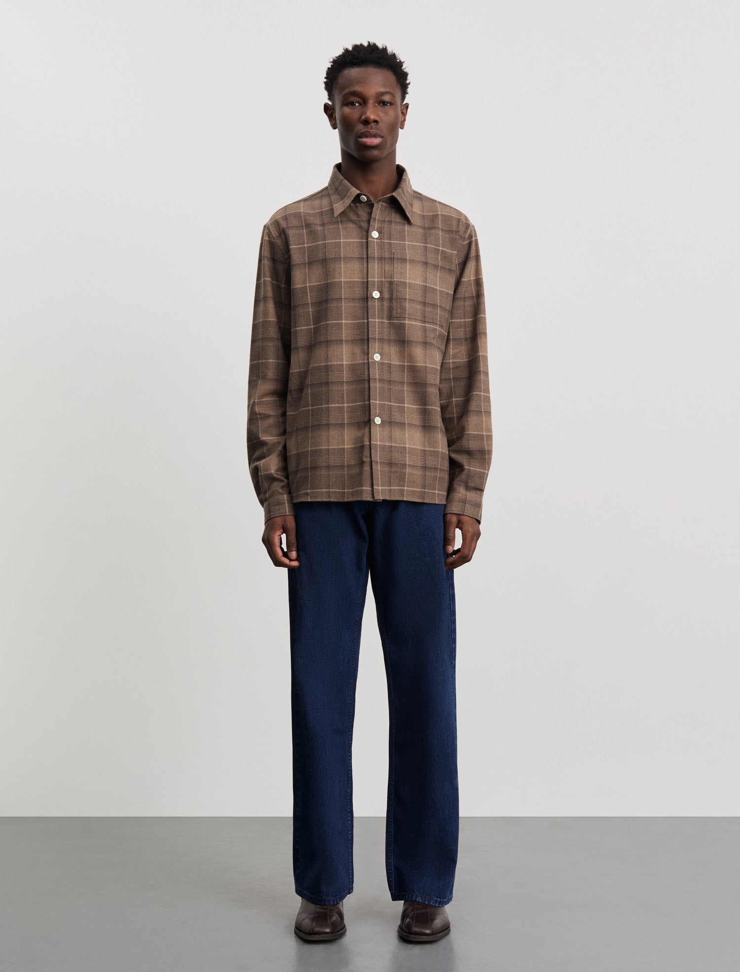 ANOTHER Shirt 4.0, Light Brown Check - ANOTHER ASPECT