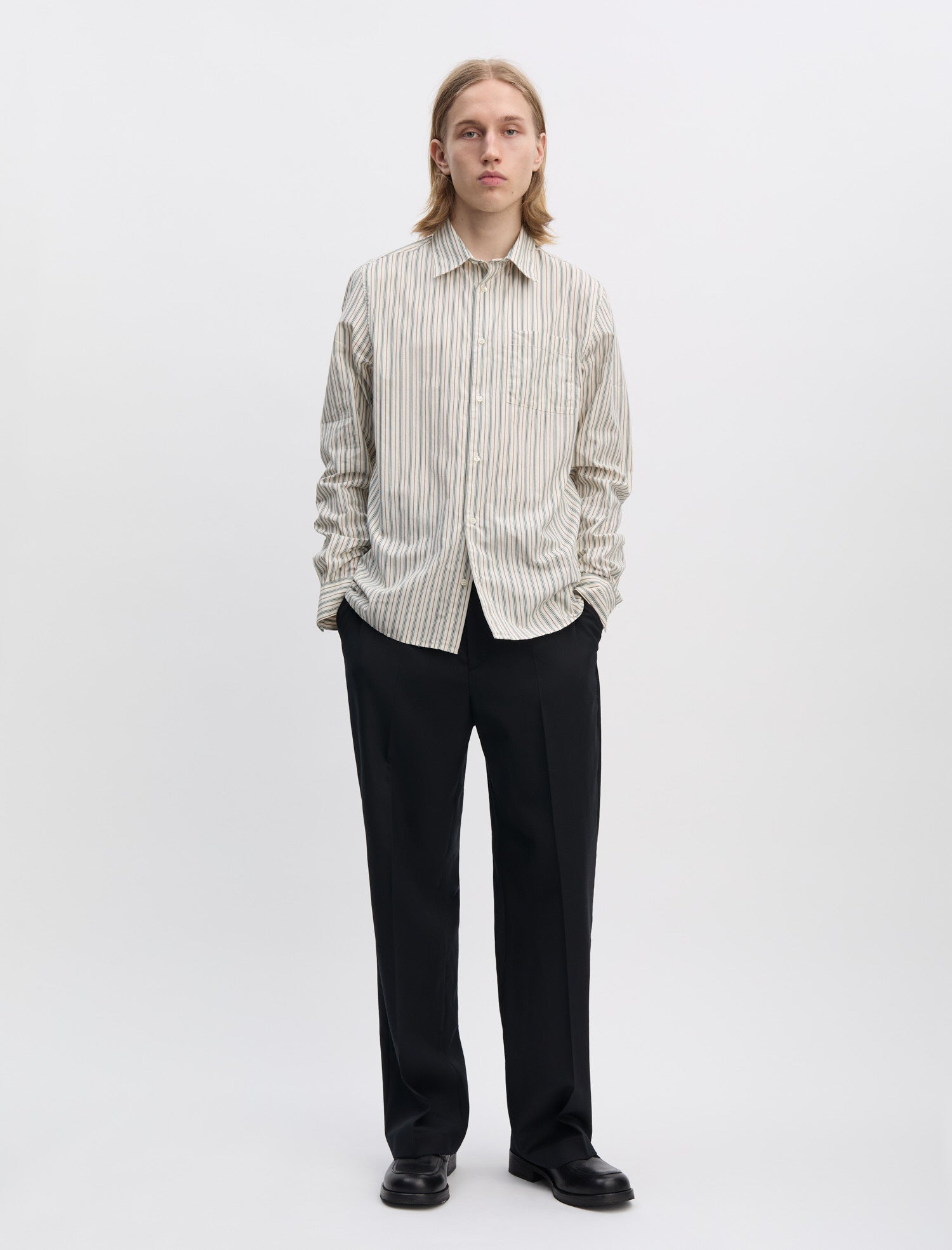 ANOTHER Shirt 3.0, Small Green Stripe - ANOTHER ASPECT