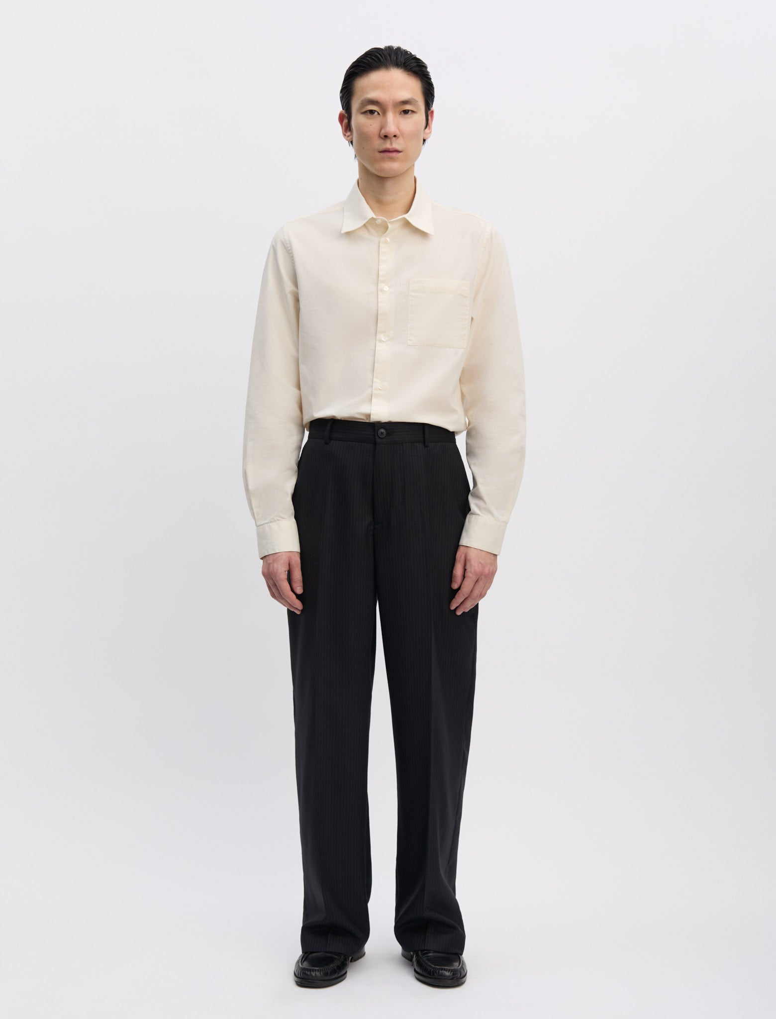 black pinstripe dress pants ANOTHER Suit 2.0, GL-10.21.25 Width:E Floral spaghetti strap black great for hot summer