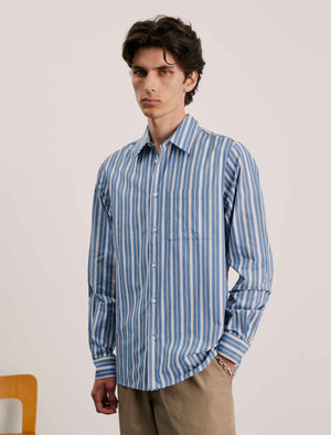 ANOTHER Shirt 3.0, Blue Gold Stripe