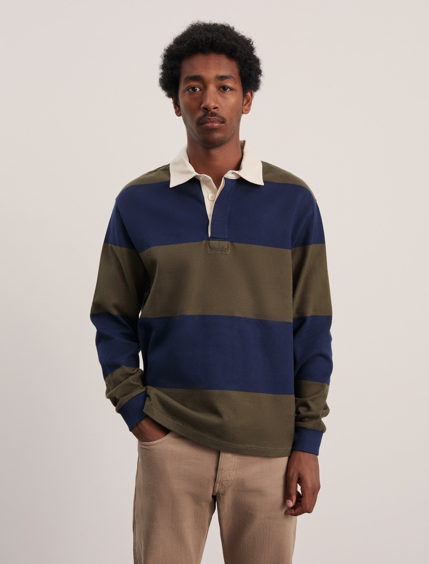 Striped rugby polo on sale