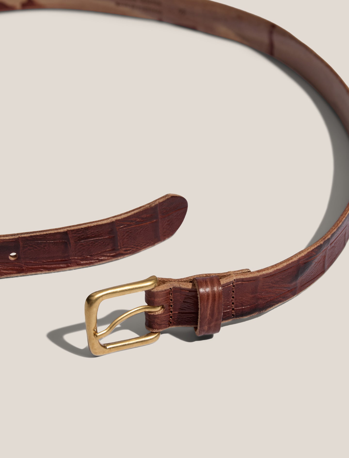 ANOTHER Belt 1.0, Brown Croc