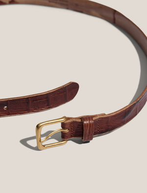 ANOTHER Belt 1.0, Brown Croc
