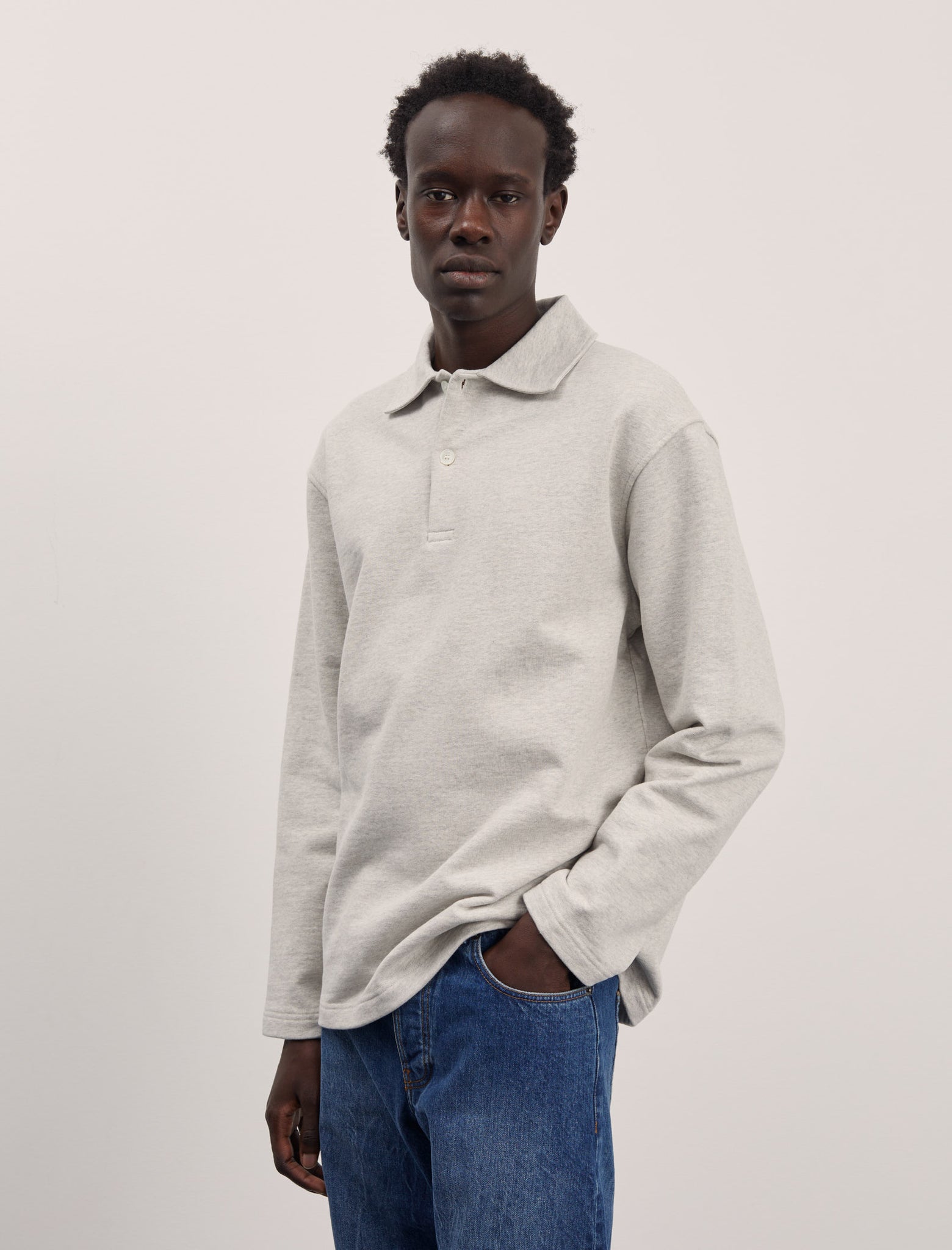 ANOTHER Polo Shirt 1.0 Light Grey Melange ANOTHER ASPECT