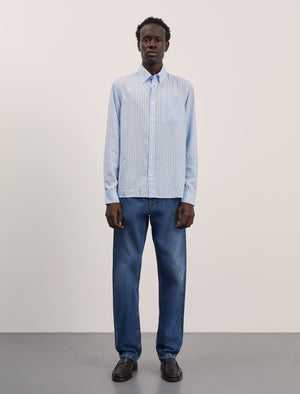 Striped shirt and jeans new arrivals