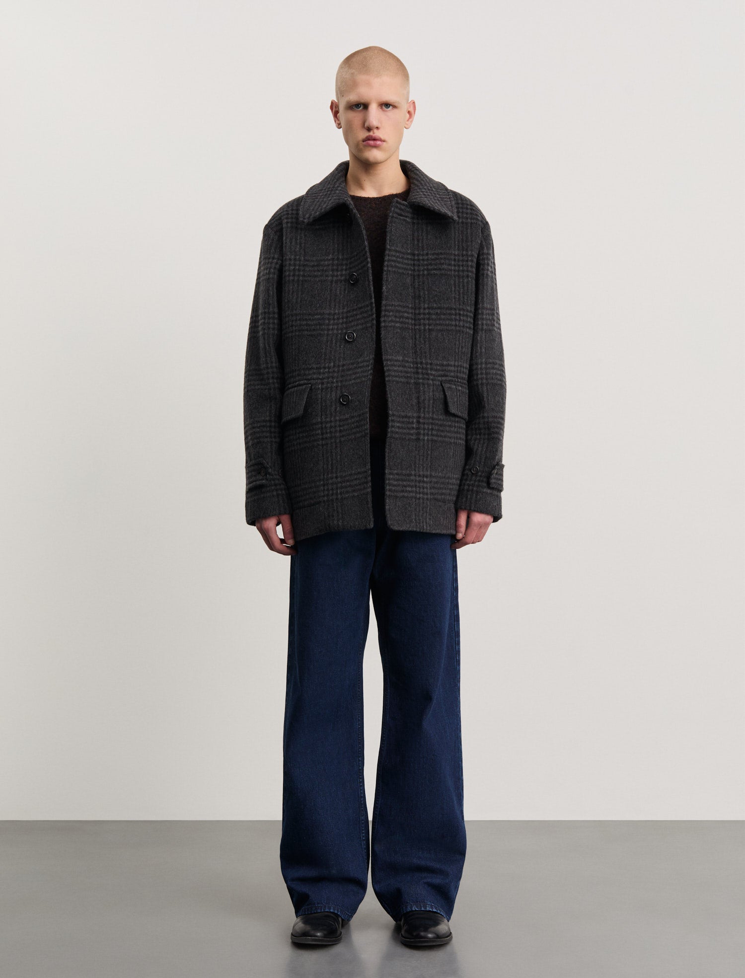 ANOTHER Coat 1.0, Grey Black Tartan