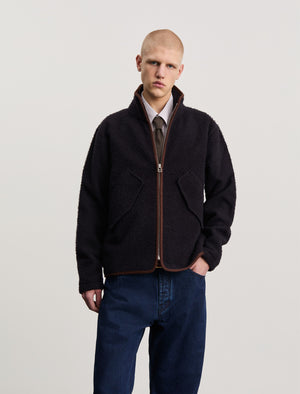 ANOTHER Fleece Jacket 1.0, Navy/Brown