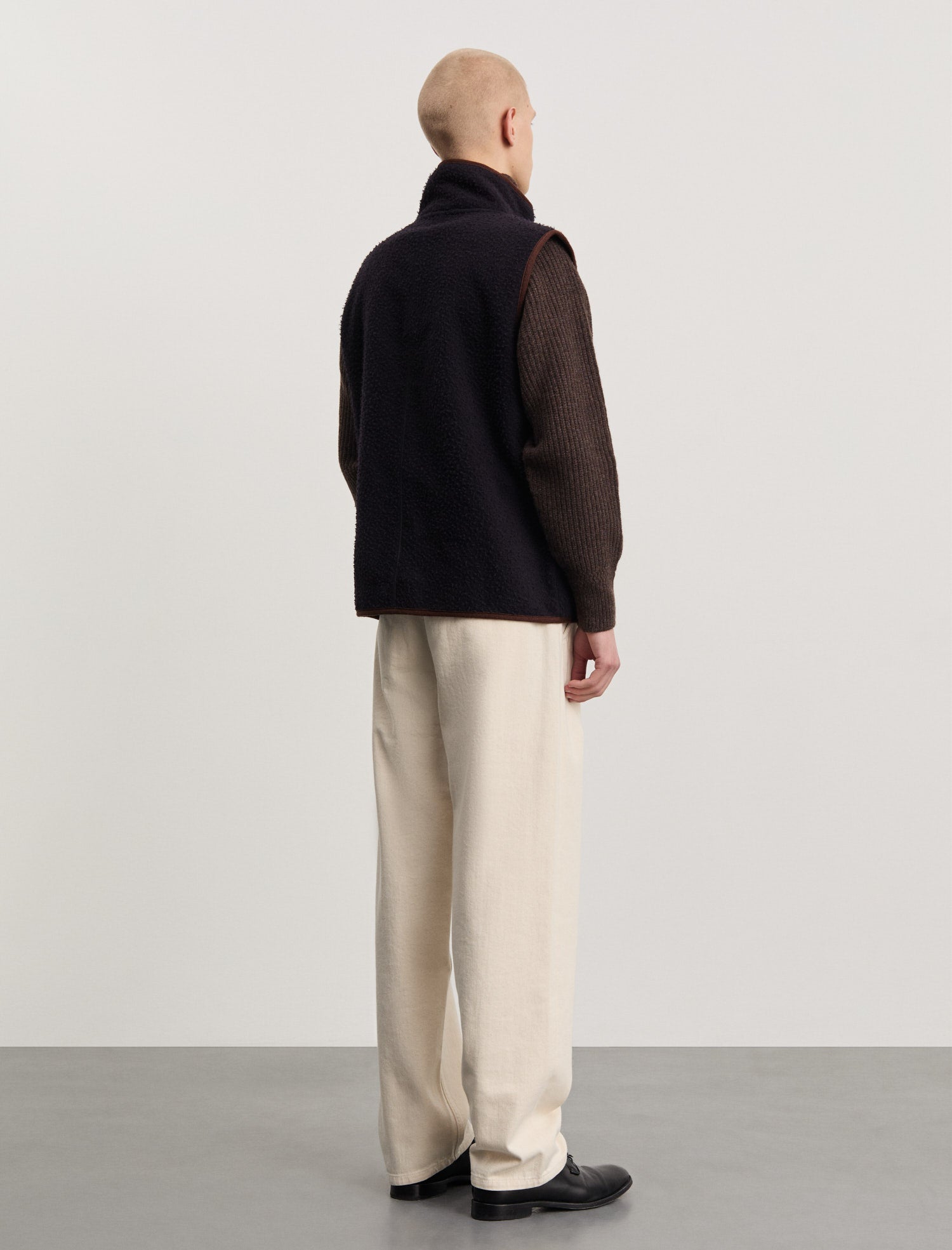 ANOTHER Fleece Vest 1.0, Navy/Brown