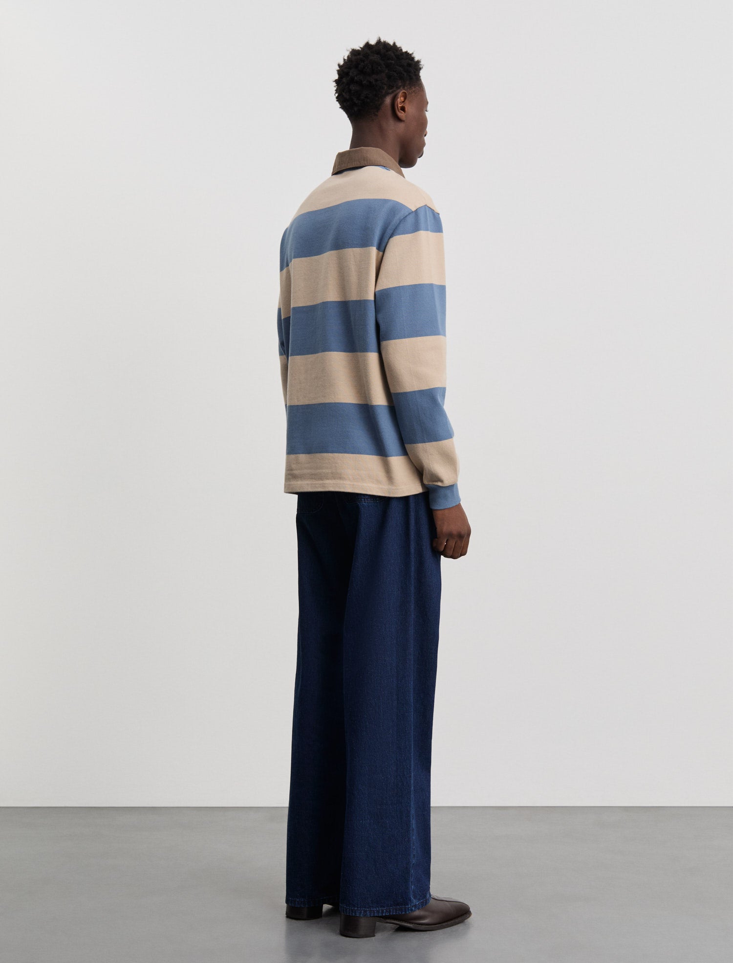 ANOTHER Rugby Polo 1.0, Blue Sand Stripe