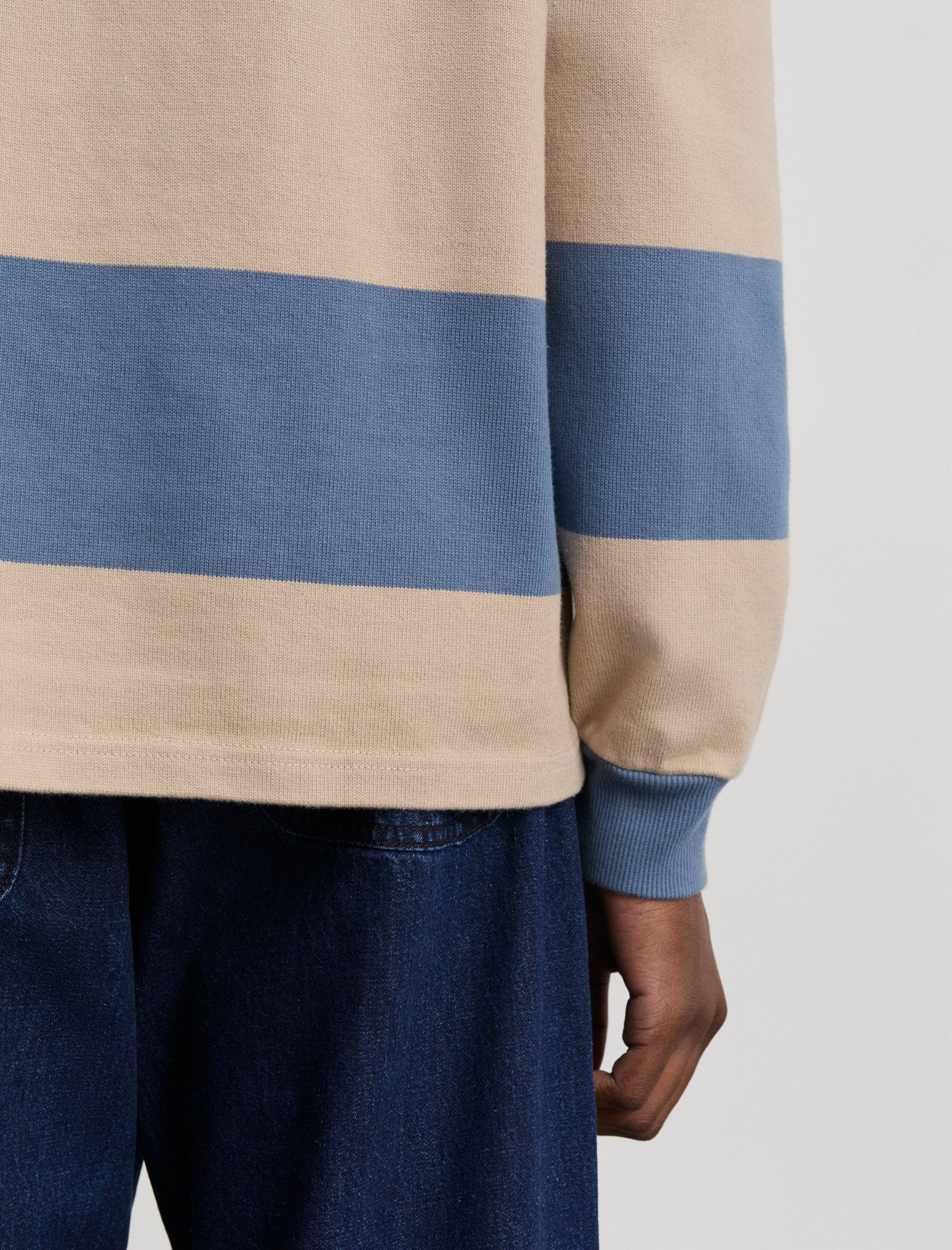 ANOTHER Rugby Polo 1.0, Blue Sand Stripe