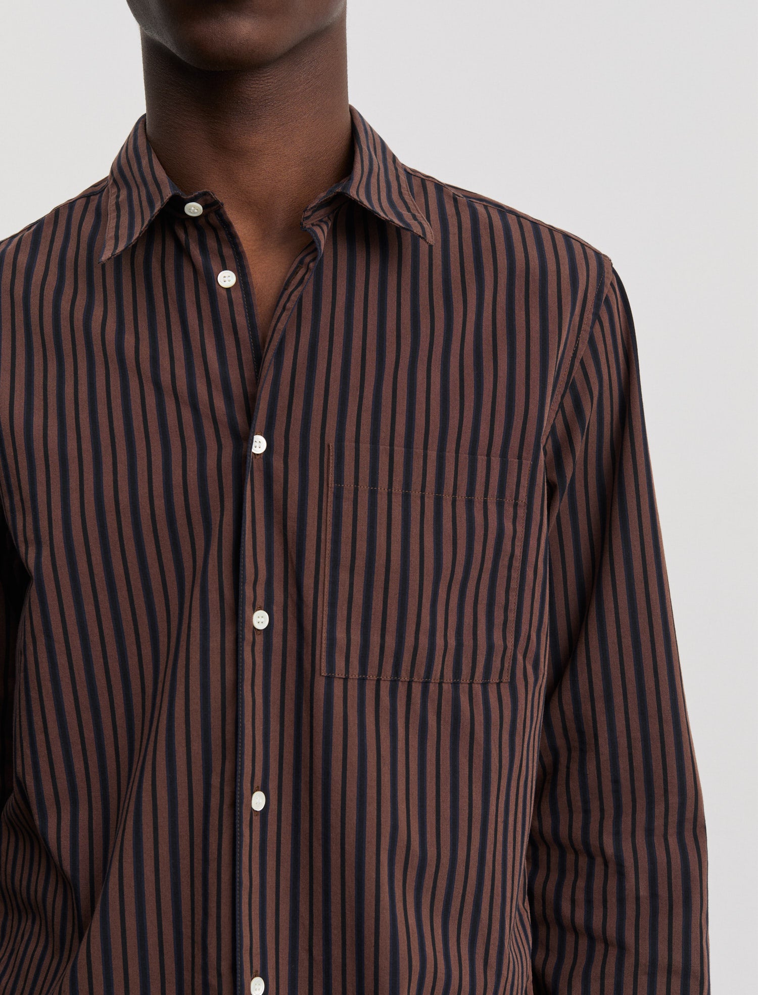 ANOTHER Shirt 3.0, Brown/Black Stripe