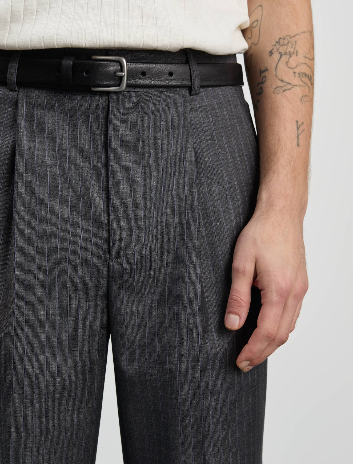 ANOTHER Pants 1.0, Grey Pinstripe