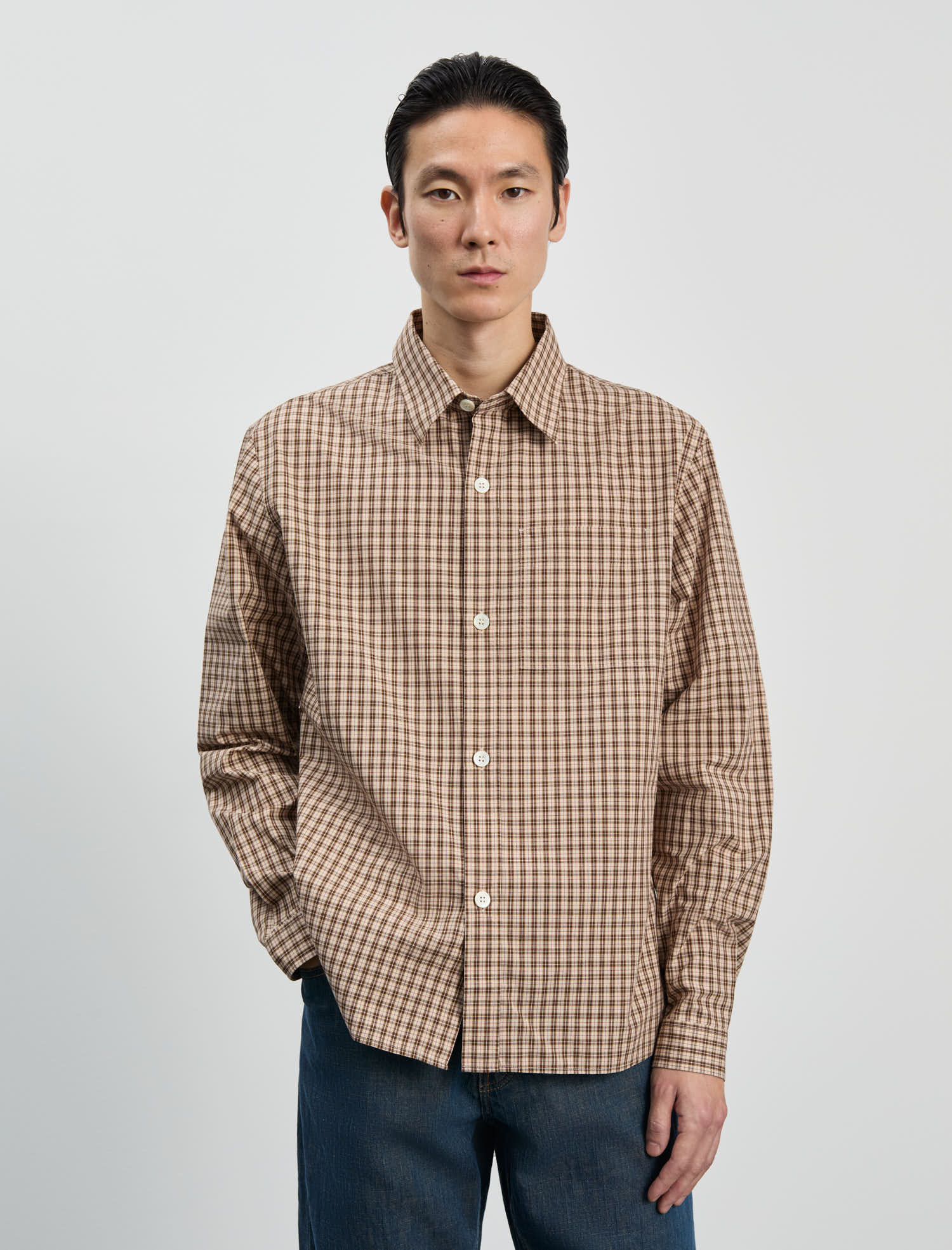 ANOTHER Shirt 4.0, Beige/Brown Check