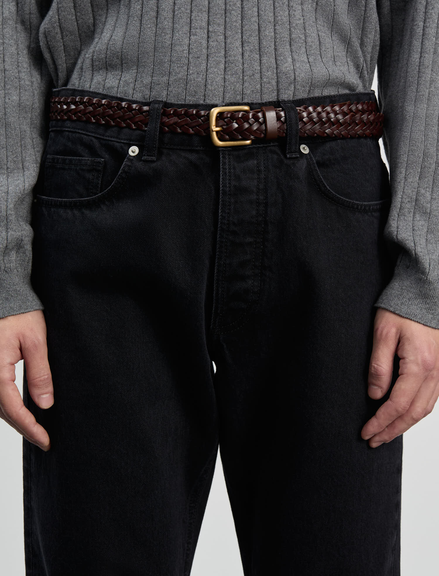 ANOTHER Belt 1.0, Braided Brown