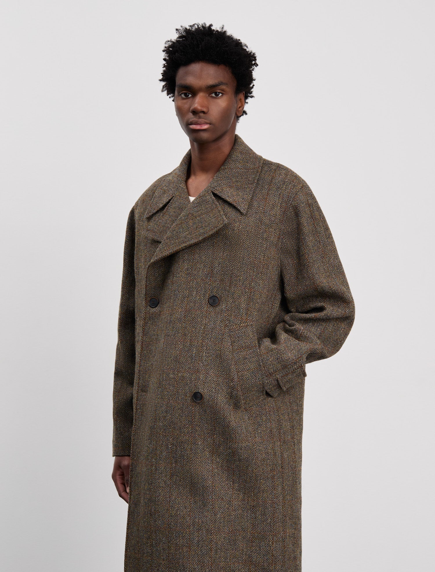 ANOTHER Coat 3.0, Green Herringbone