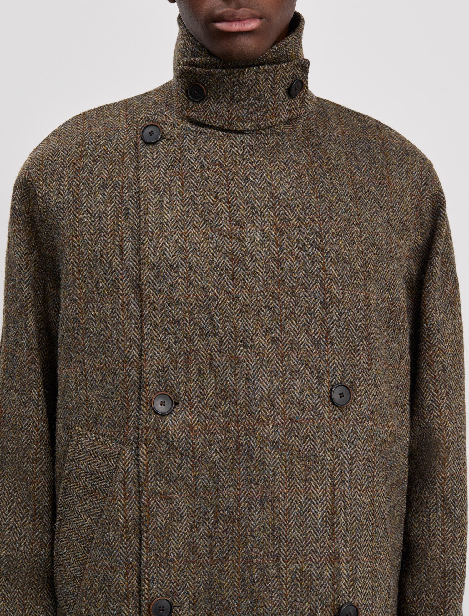 ANOTHER Coat 3.0, Green Herringbone