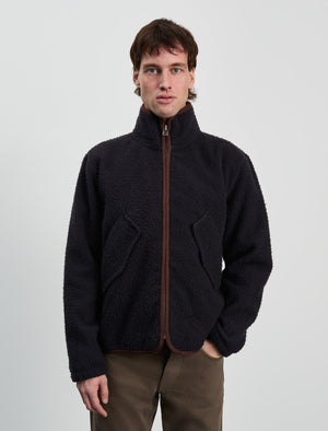 ANOTHER Fleece Jacket 1.0, Navy/Brown