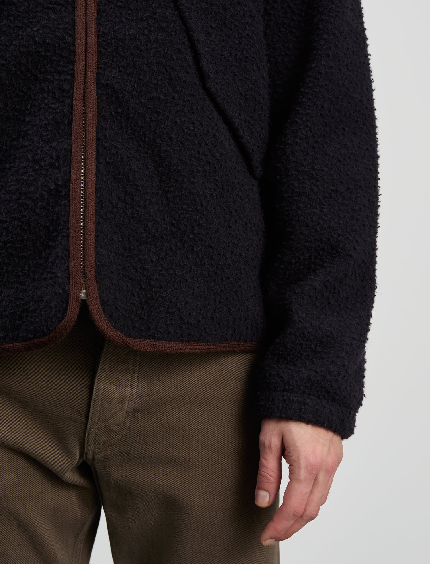 ANOTHER Fleece Jacket 1.0, Navy/Brown