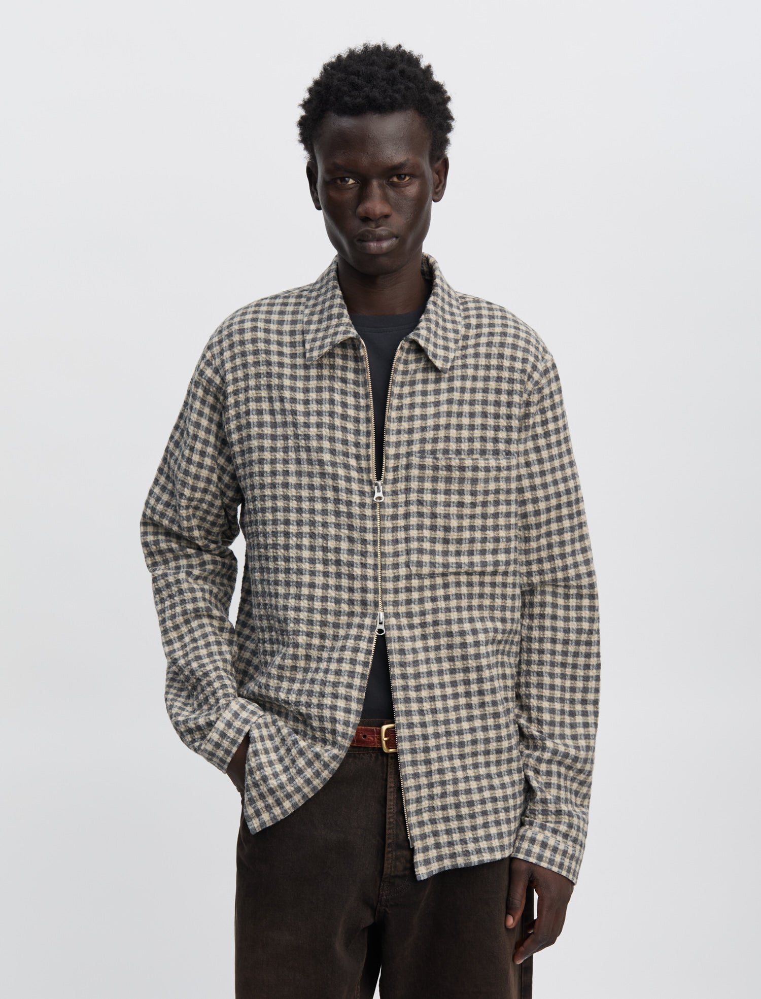 ANOTHER Overshirt 1.0 JPN, Blue/Ecru Check - ANOTHER ASPECT