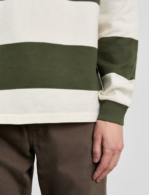 ANOTHER Rugby Polo 1.0, Green Ecru Stripe