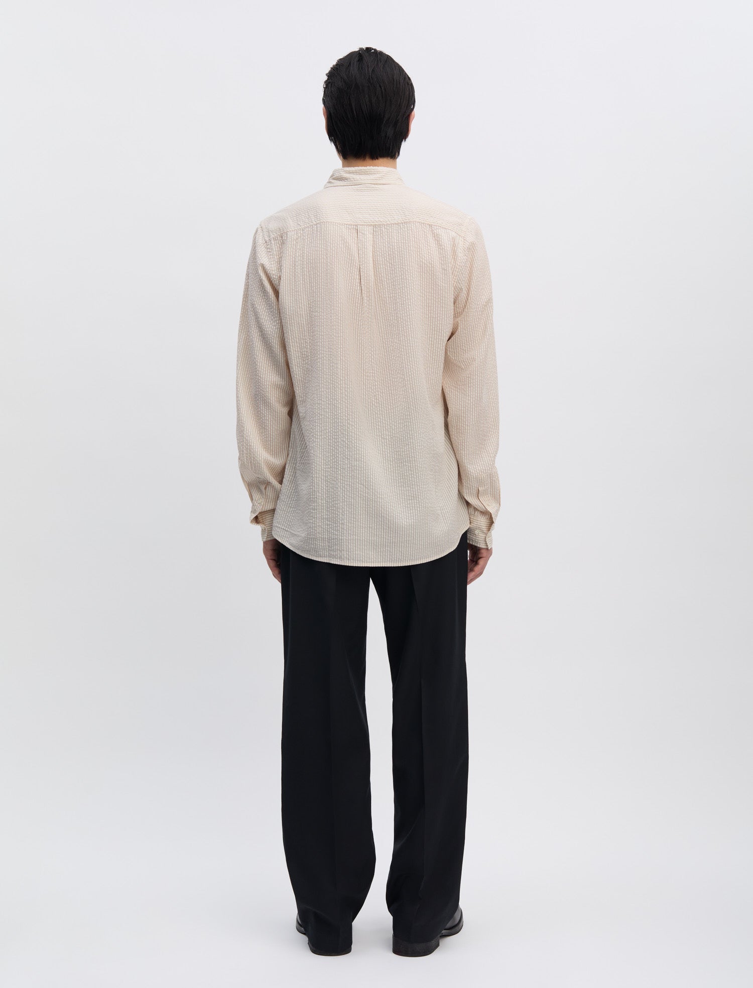 ANOTHER Shirt 1.0, Ecru Brown Stripe