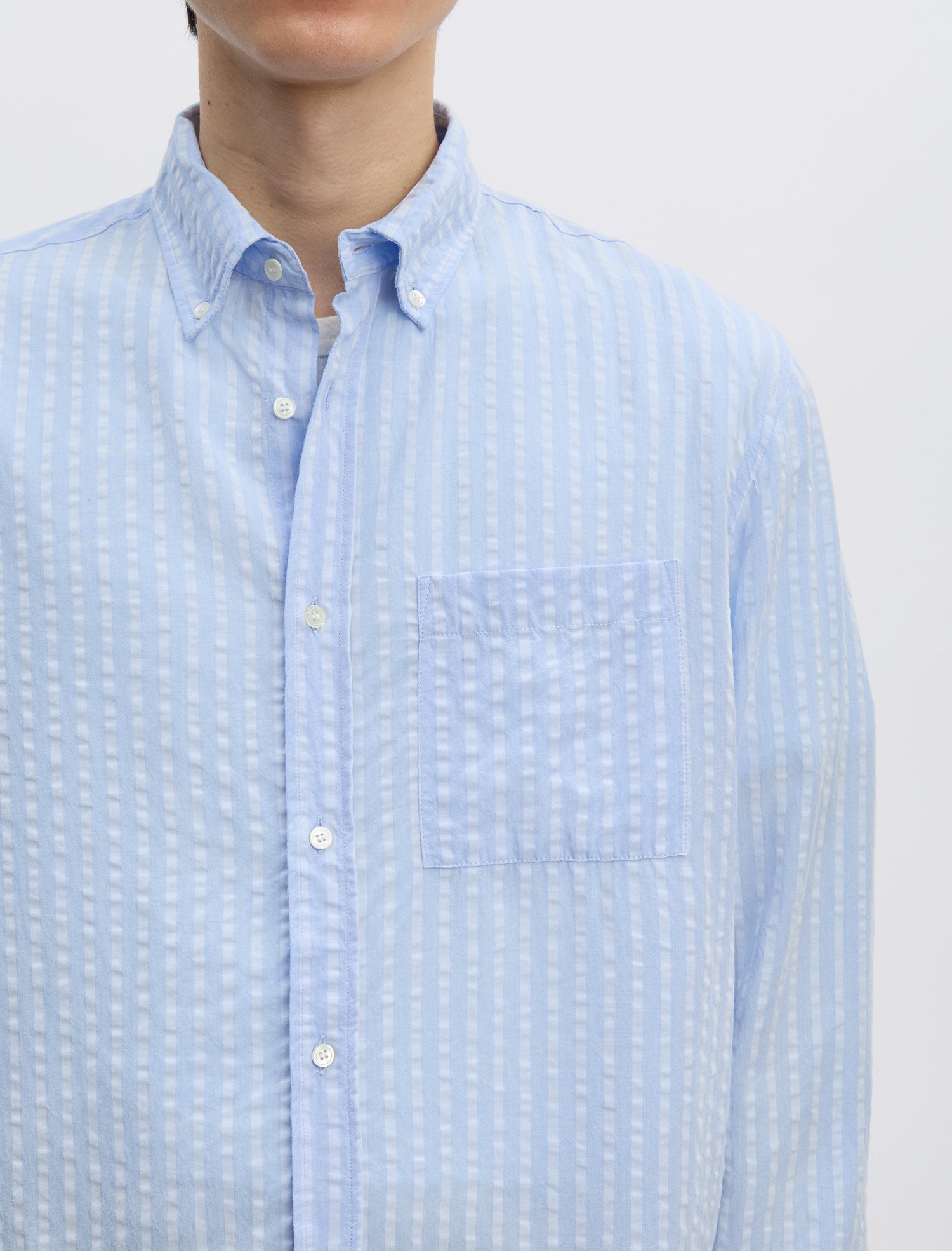 ANOTHER Shirt 1.0, Sky Blue Stripe - ANOTHER ASPECT
