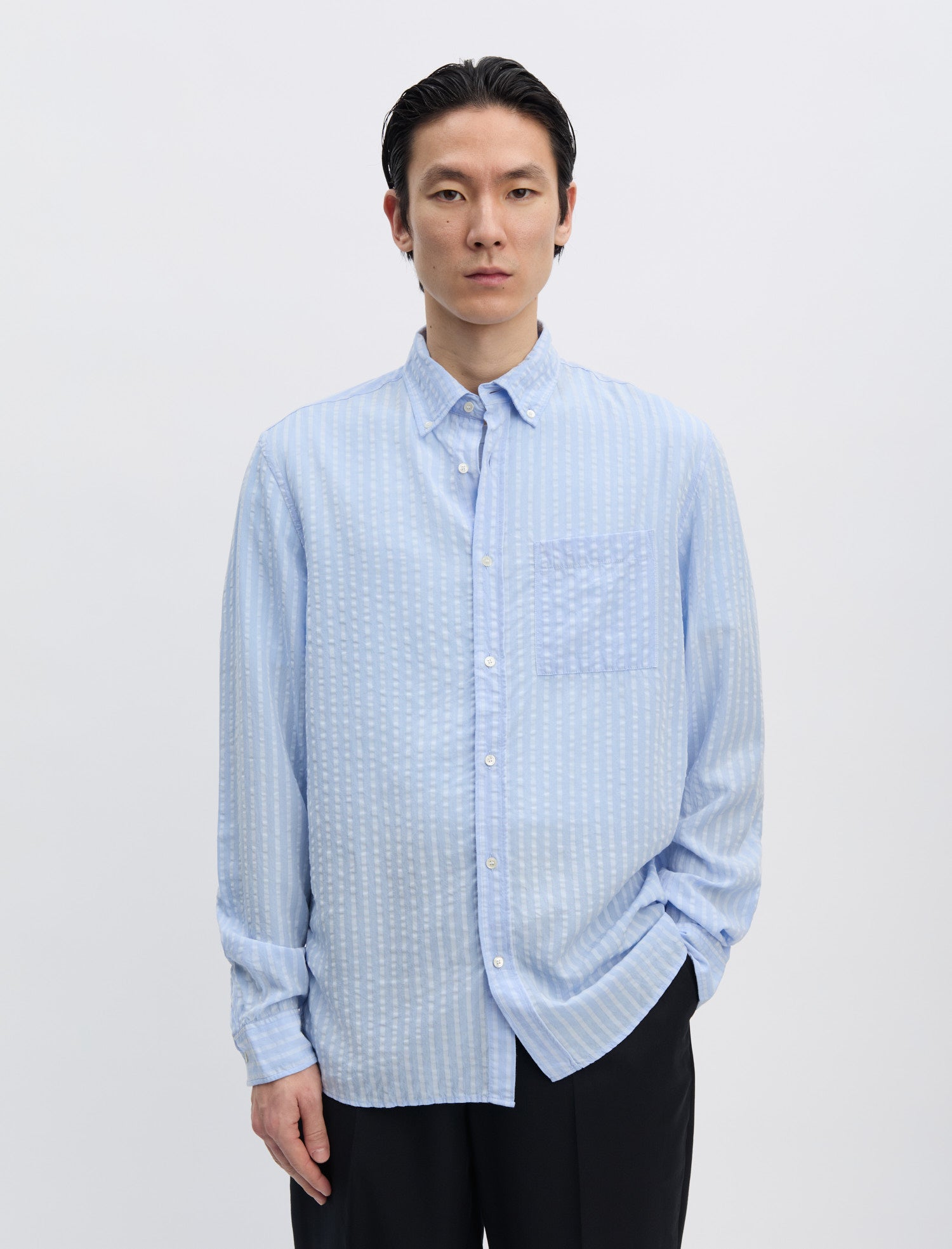 ANOTHER Shirt 1.0, Sky Blue Stripe - ANOTHER ASPECT