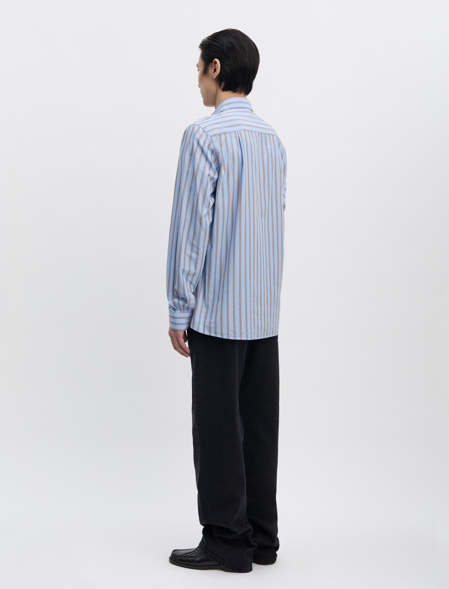 ANOTHER Shirt 3.0, Blue/Brown Stripe - ANOTHER ASPECT