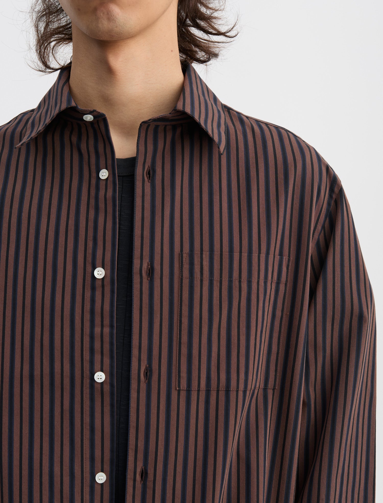 brown and black dress shirt ANOTHER 3.0, Brown/Black Stripe not easy to deform Primary color:Grey Sunglasses Ceremony Beach day, new update