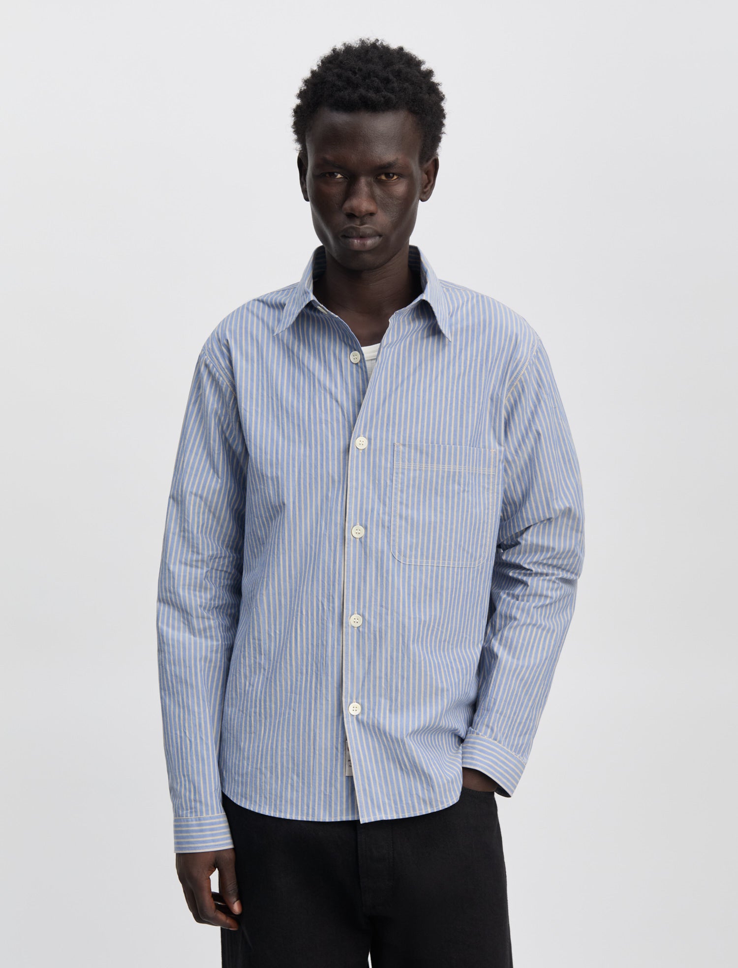 ANOTHER Shirt 4.0 JPN, Blue/White Stripe - ANOTHER ASPECT