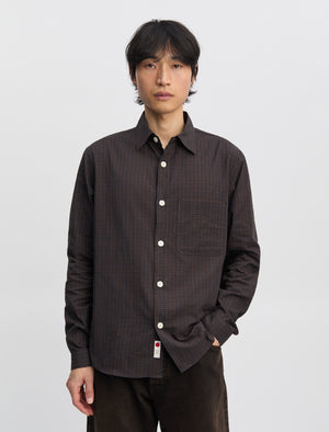 ANOTHER Shirt 4.0 JPN, Navy/Brown Check - ANOTHER ASPECT
