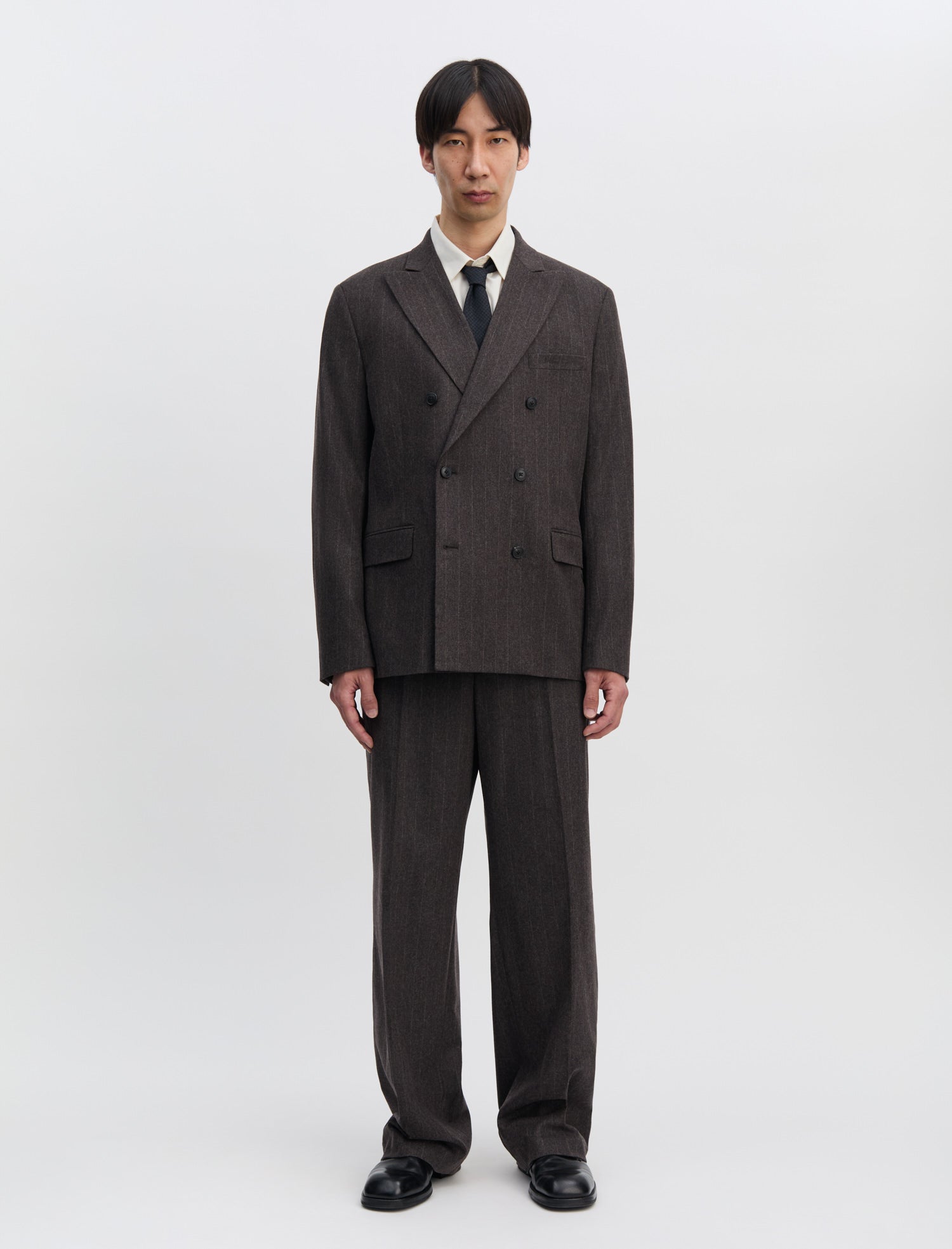 minus スモーキングジャケット ANOTHER Suit Jacket 2.0, Brown Stripe - ANOTHER ASPECT