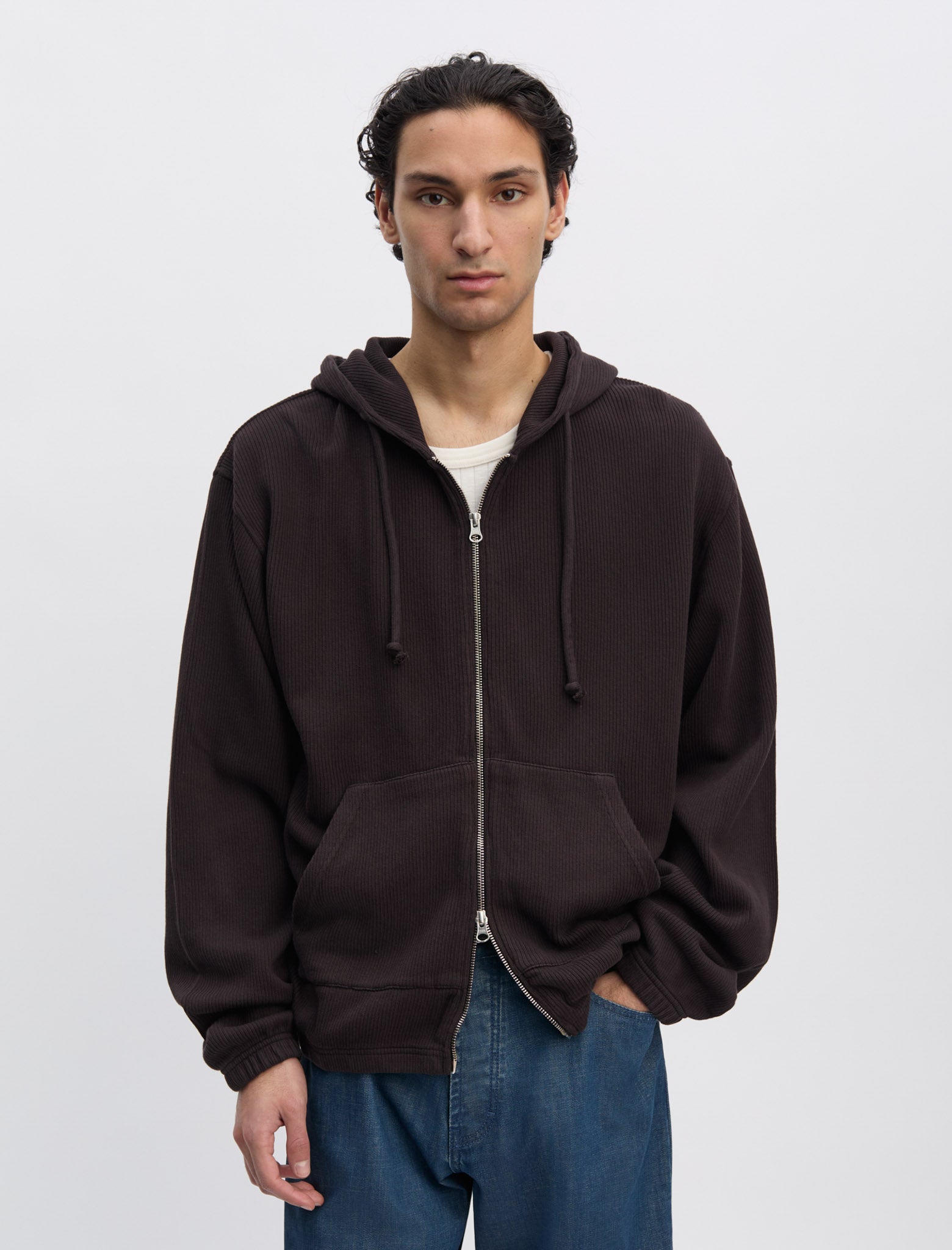 ANOTHER Zip Hoodie 1.0, Dark Brown - ANOTHER ASPECT