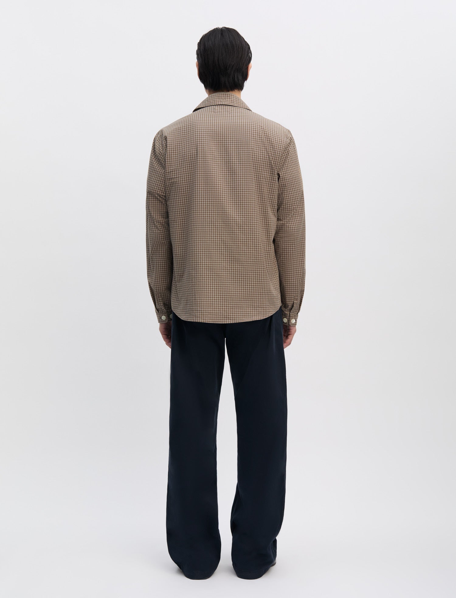 ANOTHER Zip Shirt 1.0 JPN, Khaki/Brown Check - ANOTHER ASPECT